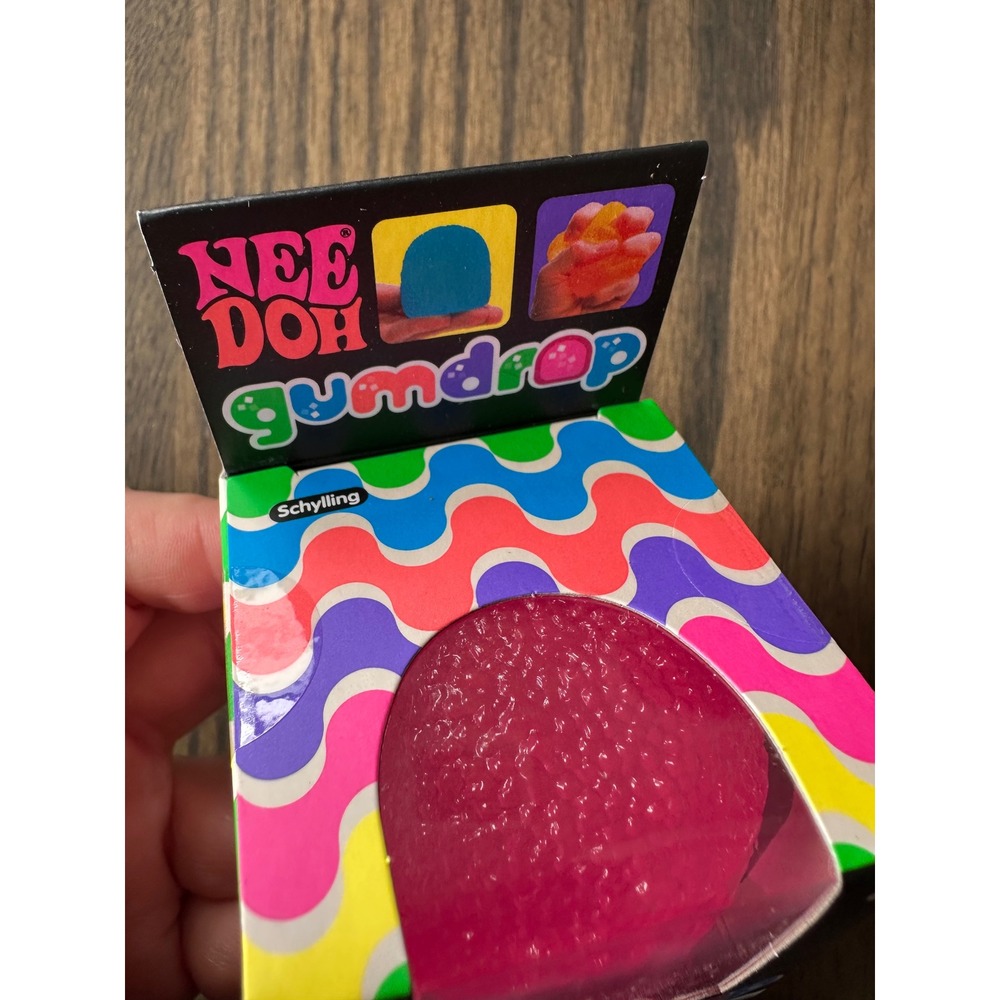 Authentic Schylling Nee Doh Squish Needoh Gum Drop Pink Factory Sealed - Picture 7 of 10